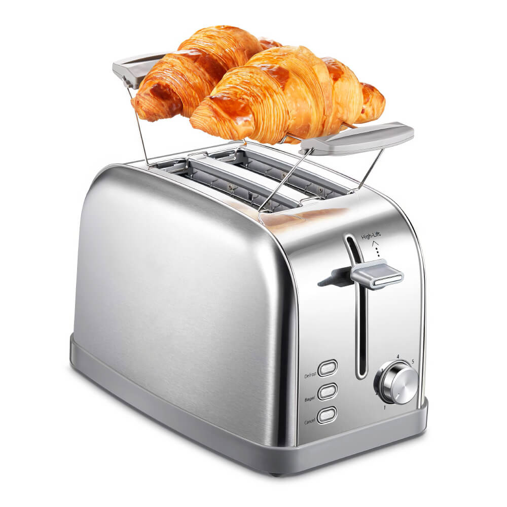 Retro 2-Slice Toaster with Extra-Wide Slots and 7 Shade Settings