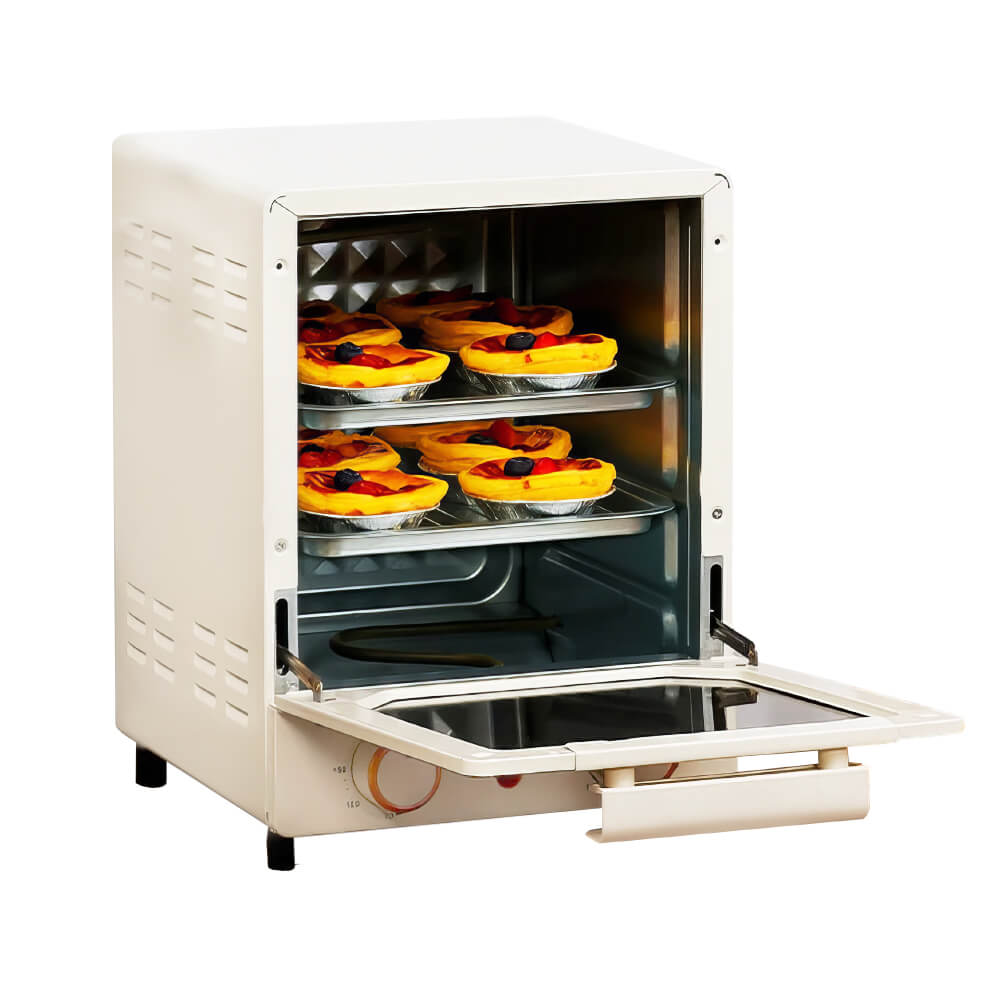 15L Toaster Oven – 1000W Compact Electric Oven with Dual Heaters & 60-Minute Timer