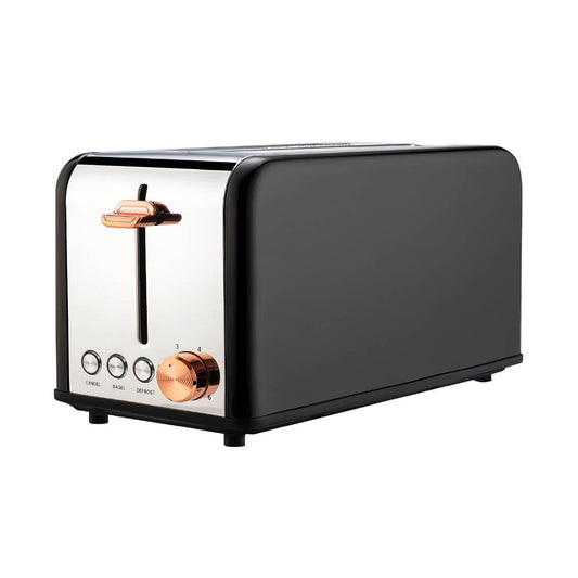 Toaster 4 Slice with Wide Slots 2 Long Slot Toaster 6 Browning Levels Removable Tray